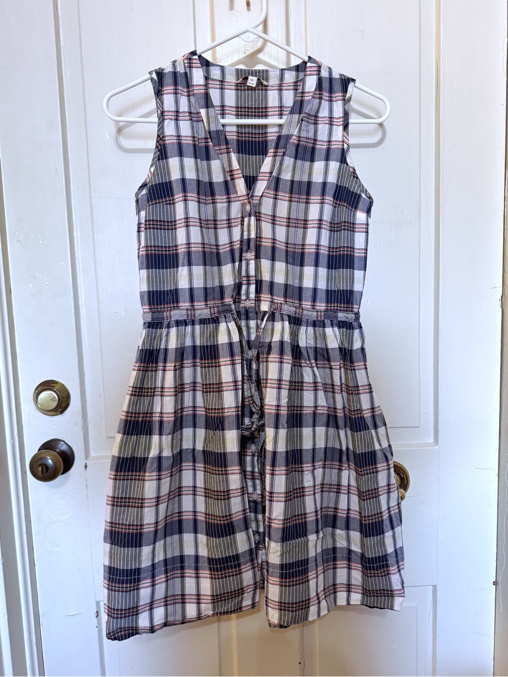Gap Sleeveless Plaid Summer Dress Size 0 Y2K